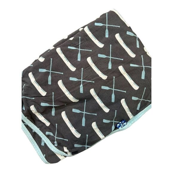 KicKee Pants Stone Paddles Canoes Baby Toddler Blanket Swaddle Bamboo Blend - Picture 1 of 1